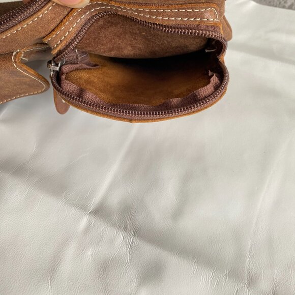 Roots Village Tribe Leather Camel Fanny Pack Unisex - Picture 7 of 9